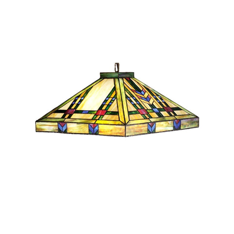 Meyda Tiffany 19028 Lighting, 17 sq. in, Finish: Beige Green Lt Blue Burgundy