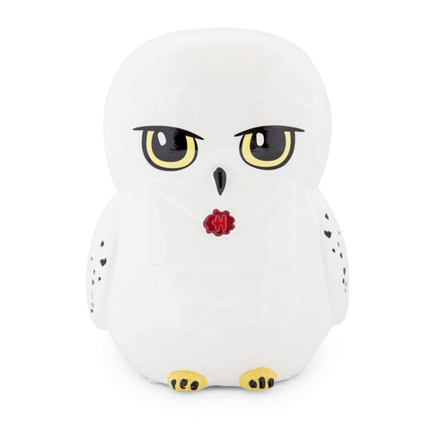 Harry Potter Chibi Hedwig 8-Inch Figural Coin Bank Storage | Ceramic with Hand-Painted Details | Coin Jar Storage Box Organizer, Money Holder Case Display | Wizarding World Hogwarts Gifts