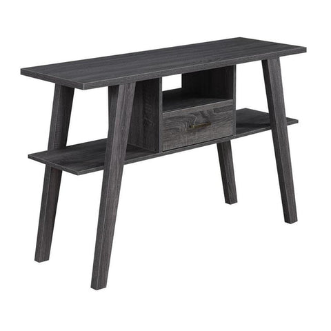 Convenience Concepts Newport Mike W Console Table with Drawer, Weathered Gray
