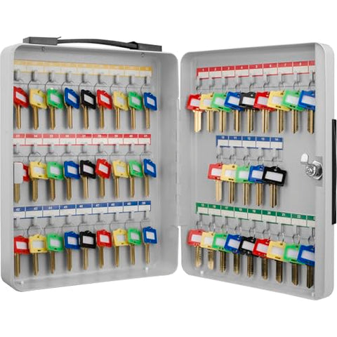 Barska Key Lock Key Cabinet Lock Box with Numbered Hooks and Tags - 50 POSITION - PORTABLE
