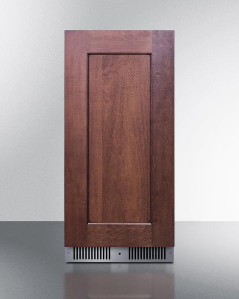Summit 15 Inch Beverage Refrigerator, 1.7 Cu.ft., Stainless Steel Door and Interior, Shallow Depth Undercounter, Commercially Approved- SDHR1534PNRLHD (LHD, Panel Ready- Panel not Included)
