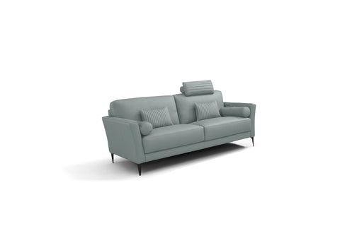 ACME Furniture Leather Upholstered Loveseat with Five Pillows