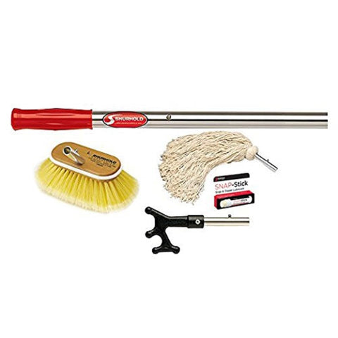 Shurhold Marine Maintenance Kit - Basic Boat Detail Set with Essential Cleaning and Care Supplies for Deck, Hull and Hardware