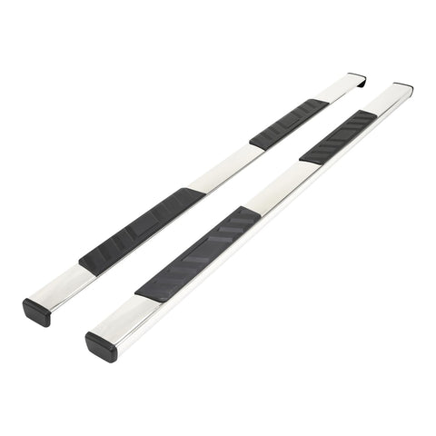 TrailFX 4 Inch Trapezoid Straight Side Step Pair with Step Pads Fits 2024–2025 Toyota Tacoma Double Cab Polished T304 Stainless Steel Rocker Panel Mount, Bolt On Installation TrailFX A4023S