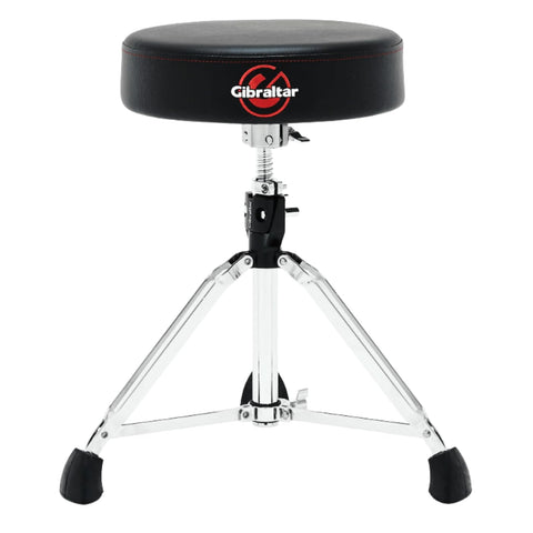 Gibraltar Drum Throne with Adjustable Height, Round Seat, Double-Braced Stool, Comfortable Cushion, Stable Tripod Base, Ideal for Practice, Studio, or Live Performance (9608)