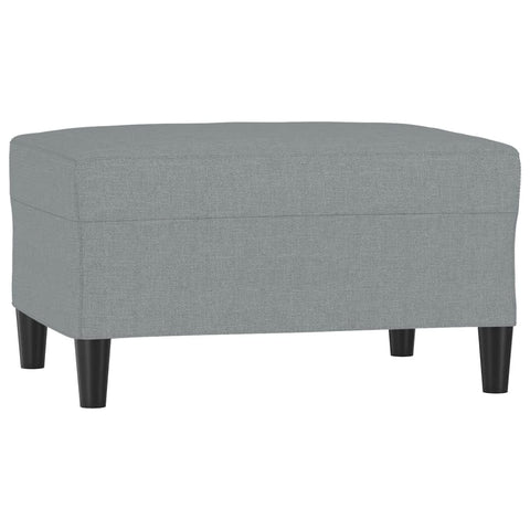 vidaXL Footstool, Fabric Footstool Ottoman with 4 Stable Wooden Legs, Footrest for Living Room Bedroom, Modern Style, Light Gray Fabric