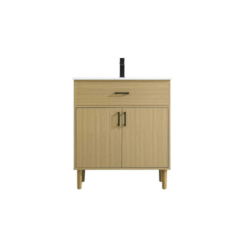 Elegant Kitchen and Bath Chandler 30" Single Bathroom Vanity in Honey Brown