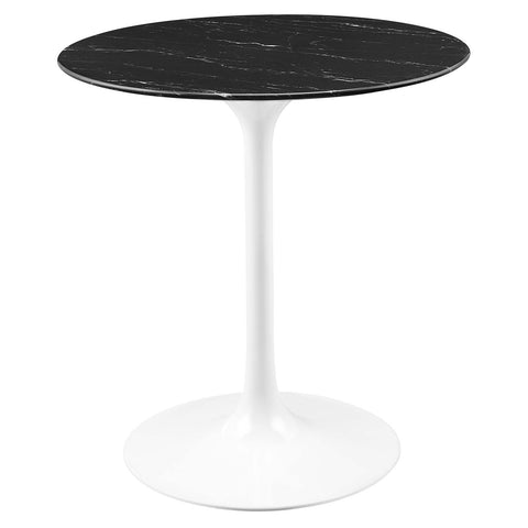 Modway Lippa Dining Table, 28", White Black