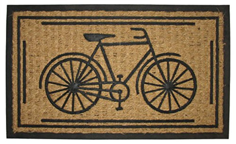 Imports Decor Rubber Back Coir Doormat, Bike, 18" by 30"