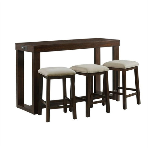 Picket House Furnishings Drew Multipurpose Bar Table Set in Brown