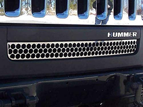 QAA is Compatible with 2006-2009 Hummer H3 1 Piece Stainless Stainless Grille/Front Accent Trim, Z-Grille Cover HV46306