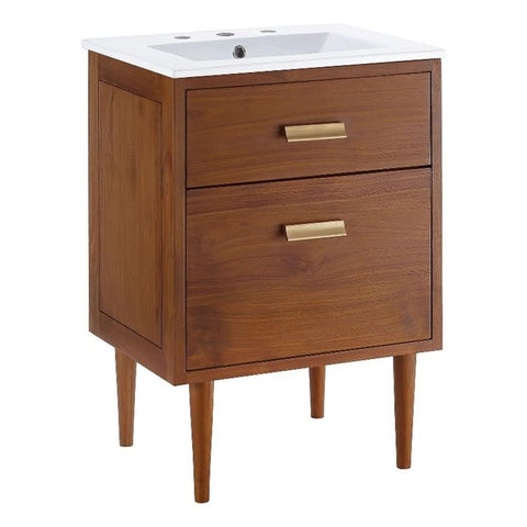 Modway Cassia 24" Bathroom Vanity, 24 Inch, Natural White