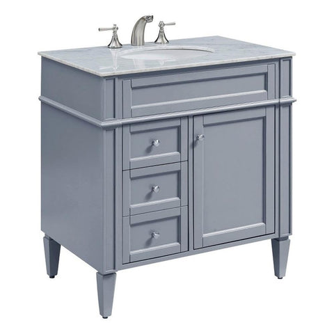 Elegant Decor VF-1025 Single Bathroom Vanity Set, 32", Grey