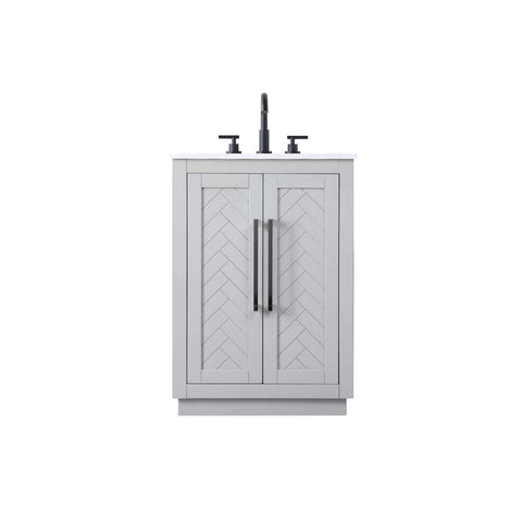 Elegant Kitchen and Bath 24" Single Bathroom Vanity in Grey
