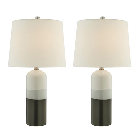 Lite Source Neena 24 1/4" Gray Black Ceramic Table Lamps Set of 2
