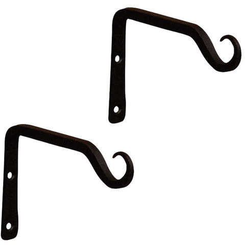 Oakestry 9-Inch Straight Upcurled Wall Bracket Hook 2-Pack – Antique Stainless Steel Decorative Wall Hooks for Indoor & Outdoor Hanging