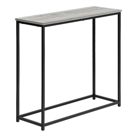 Monarch Specialties 2251 Accent Table, Console, Entryway, Narrow, Sofa, Living Room, Bedroom, Metal, Laminate, Grey, Black, Contemporary, Modern Table-32 Hall, 31.5" L x 11.5" W x 29" H