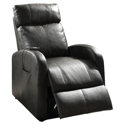 Acme Ricardo Faux Leather Tufted Upholstered Recliner with Power Lift in Brown