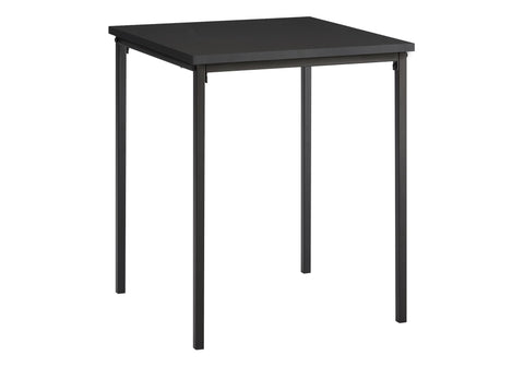 Accent Table 22inch H Side Table End Small Nightstand Square Bedroom Living Room Black Laminate Black Metal Contemporary Modern