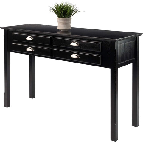 Oakestry Timber Occasional Table Black Stylish Wooden Accent Table Compact Side Table Elegant Living Room Furniture Nightstand Functional Console Space Saving Decorative Home Organizer