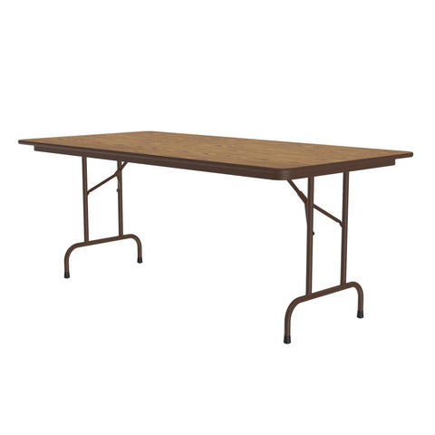 Correll Rectangular Laminate Top Folding Table with Medium Oak CF3672TF-06