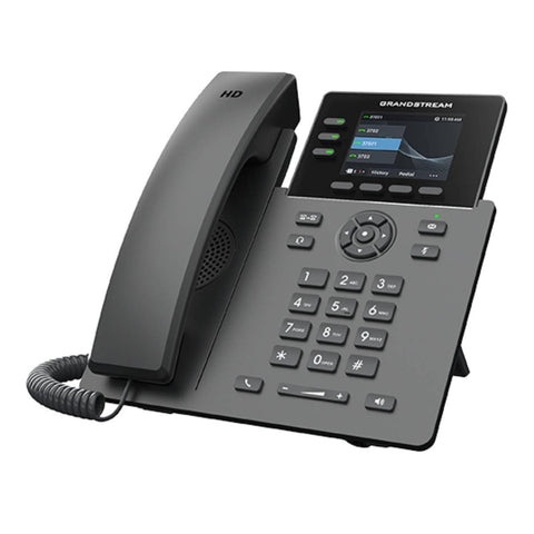 Grandstream GRP2611G IP Phone | 3 Lines, 3 SIP Accounts | 2.8-Inch Color Display | Dual-Port Gigabit Ethernet with Integrated PoE