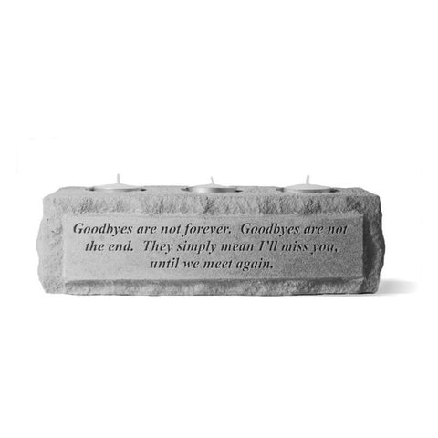 Kay Berry 05120 Goodbyes Are Not...3 Light Votive Holder
