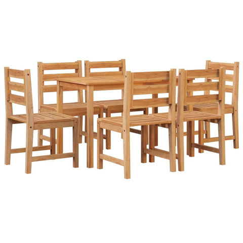 vidaXL 5 Piece Patio Dining Set - Solid Teak Wood, Sturdy Tabletop, Comfortable Chairs and Waterproof Finish - Perfect for Patio, Garden, Indoors