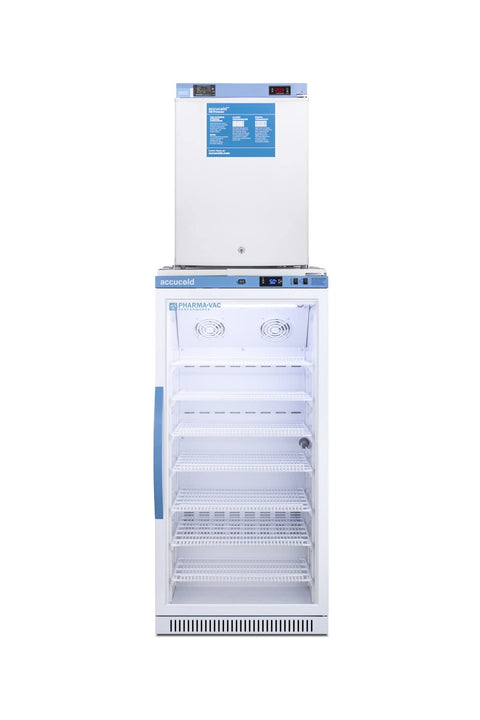 Summit Appliance ARG8PV-FS30LSTACKMED2 24" Wide All-Refrigerator/All-Freezer Combination, Includes ARG8PV All-refrigerator with Silver-ion Handle and FS30LMED2 Compact All-freezer