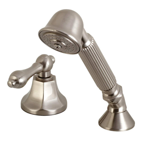 Kingston Brass KSK4308ALTR Deck Mount Hand Shower with Diverter for Roman Tub Faucet, Brushed Nickel