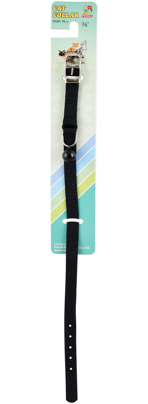 Coastal Pet Sassy Snag-Proof Nylon Cat Safety Collar (Black, 12 Inch L x 3/8 Inch W)