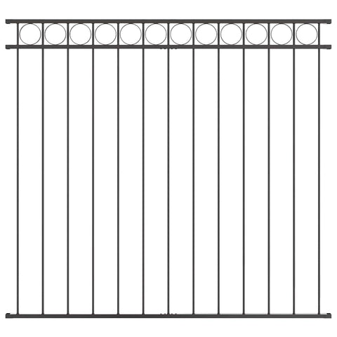 vidaXL Fence Element Grey 66.93 x 47.24 in Steel, Garden & Patio, Trendy Steel Divider, Strong Barrier, Simple Outdoor Design, Chic Touch for Your Space