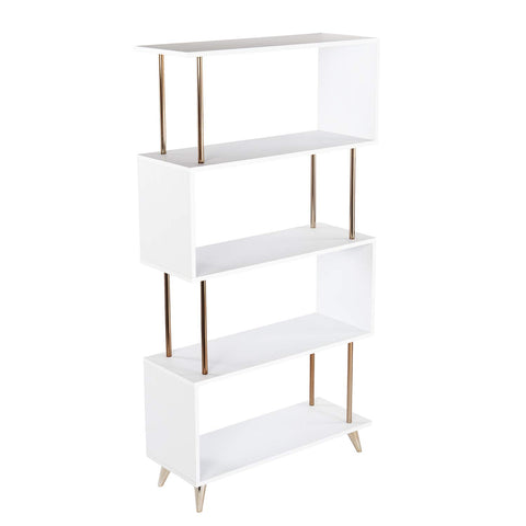 SEI Furniture Beckerman Bookcase, Gold (AMZ9753ZH)