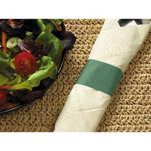 Hoffmaster Green Paper Napkin Band, 1.5 x 4.25 inch - 20000 per case.