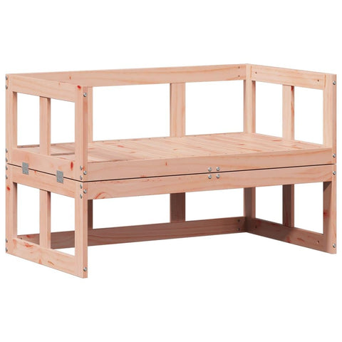 vidaXL Extendable Garden Bench Solid Douglas Fir Wood Stylish Outdoor Seating Natural Color Perfect for Patio and Use Comfortable for 2 People