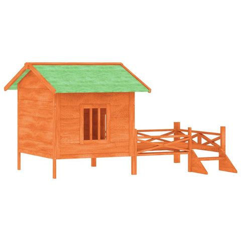 vidaxl Dog Kennel Outdoor pet House Crate cage with roof in Solid Pine Wood - Easy Access, Water- Design for Versatile use of Dogs, Cats, Rabbits, Chickens in Garden or Patio Spaces