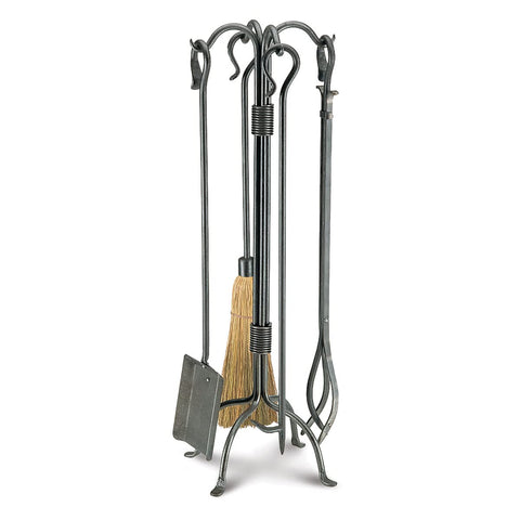 Pilgrim Home & Hearth 18006 Shepherd's Crook Fireplace Tool Set, 33" H/23 lb., Vintage Iron