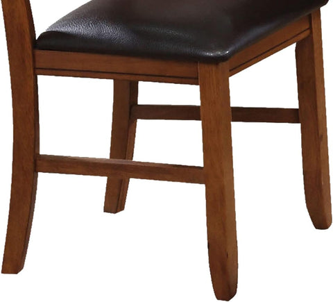 ACME Apollo Side Chair (Set-2) - 70003 - Espresso PU & Walnut