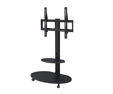 Proman Porducts ST17178 Venus TV Stand for Television up to 75", Adjustable Height and Shelved, Black