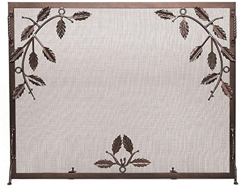Oakestry G-3830 Weston Flat Fireplace Screen, Roman Bronze