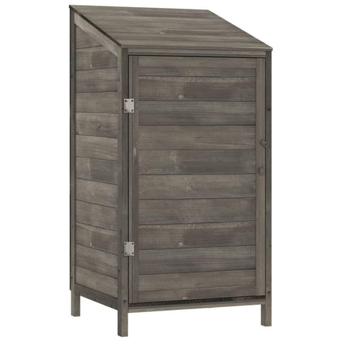 vidaXL Solid Fir Wood Garden Shed - Anthracite - Ample Storage Space with Sturdy Frame - Weather- for Outdoor Use