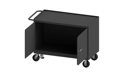 Durham 3411-FL-95 Mobile Bench Cabinet, 2 Door, FL