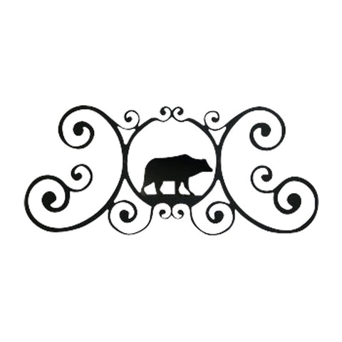 Village Wrought Iron Bear Over Door Plaque