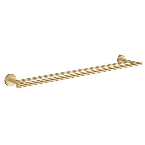 Smedbo HOME Series Double Towel Rail. Brushed Brass. Length 648 mm. cc 600 mm.