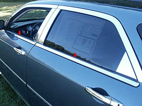 QAA is Compatible with 2006-2010 Jeep Commander 4 Piece Stainless Window Sill Trim Set WS46095