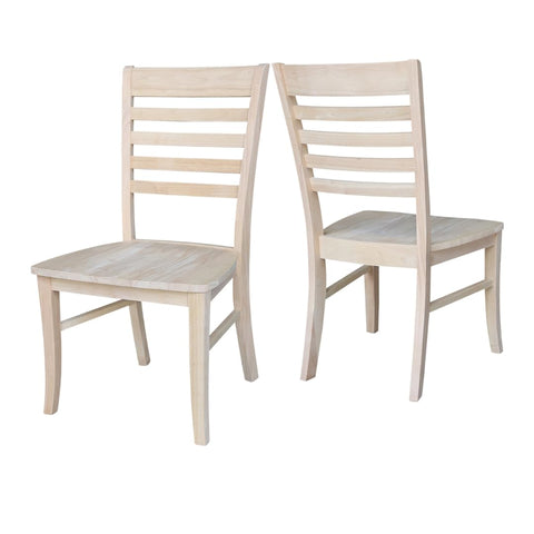 IC INTERNATIONAL CONCEPTS Set of Two Roma Ladderback Chairs