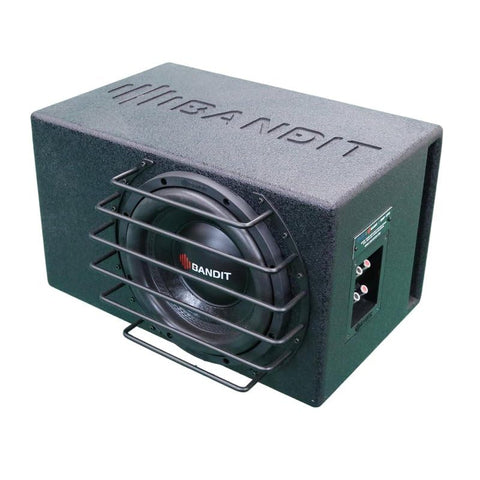 DEEJAY LED BANDIT10 Despacito Single 10-inch Subwoofer in A Box Cabinet 1000 Wrms 2000 Watts Peak with Grill Guard and Two Voice Coils 4 ohms Each