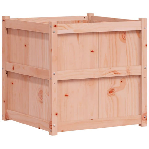 vidaXL Garden Planter - Solid Douglas Wood - 27.6" Square - Outdoor/Patio/Balcony/Decorative Box for Vegetables and Flowers - Natural Brown - DIY Assembly Required