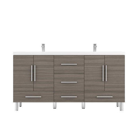 Alya Bath Ripley Bathroom Vanity, 72", Gray