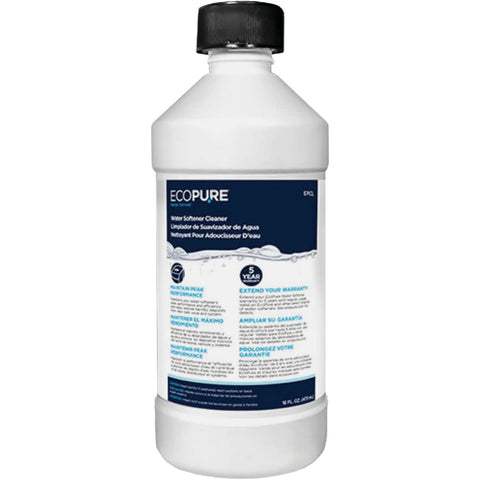 EcoPure Water Solved Water Softener Cleaner Liquid 16 oz.